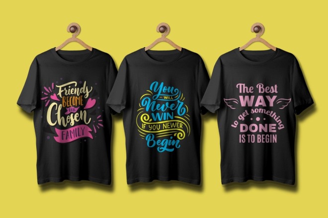 I will design creative typography t shirt designs for $10, freelancer ...
